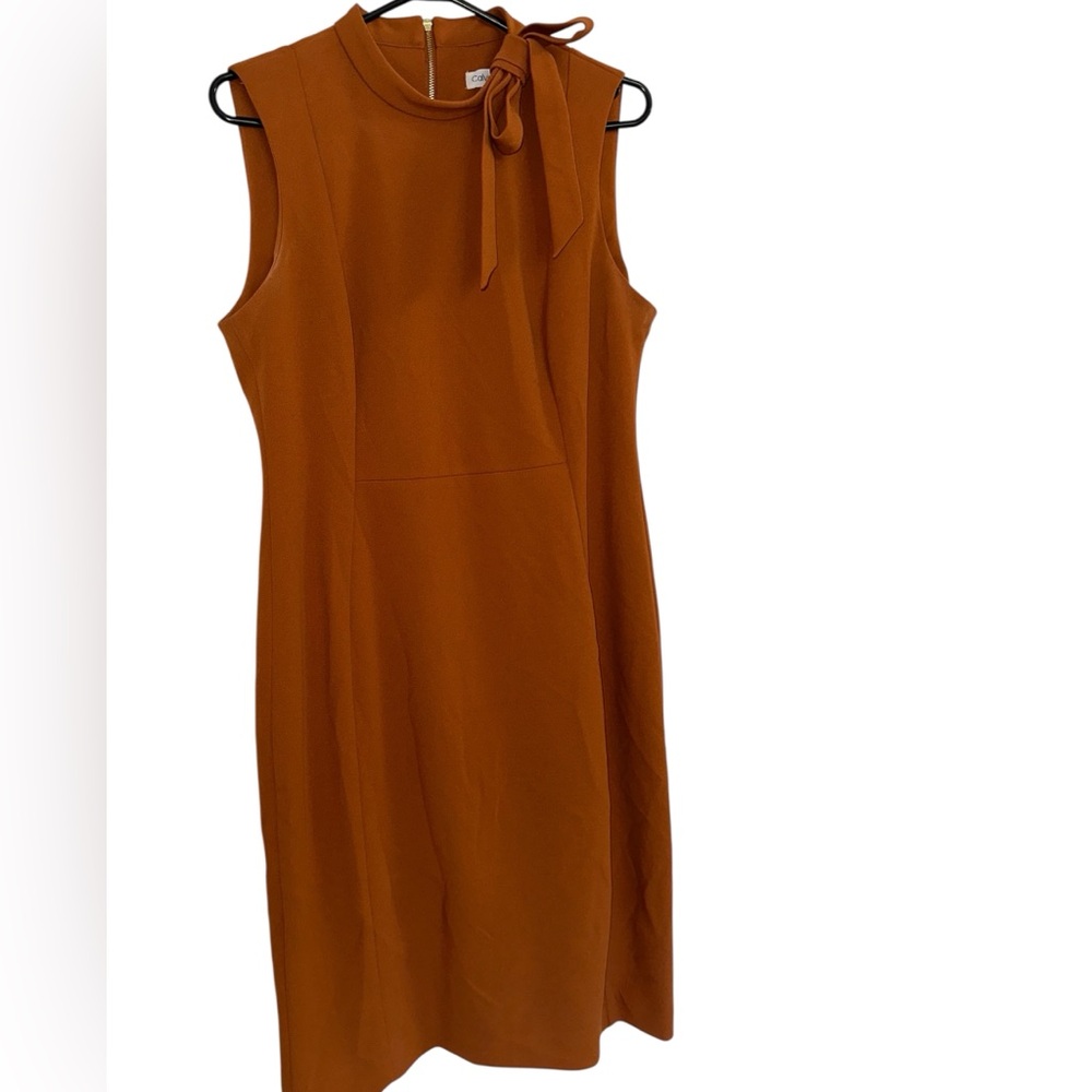 Calvin Klein Cinnamon Sleeveless Midi Dress